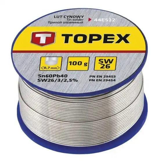 Edullinen Juotos 60 % Sn, halkaisija 1,0 mm SW26, 100 g, läpipainopakkaus