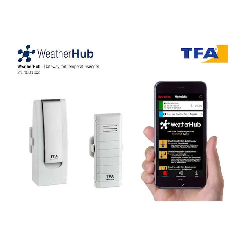 WEATHERHUB-aloituspakkaus lämpötila-anturilla 31.4001 Suosittu