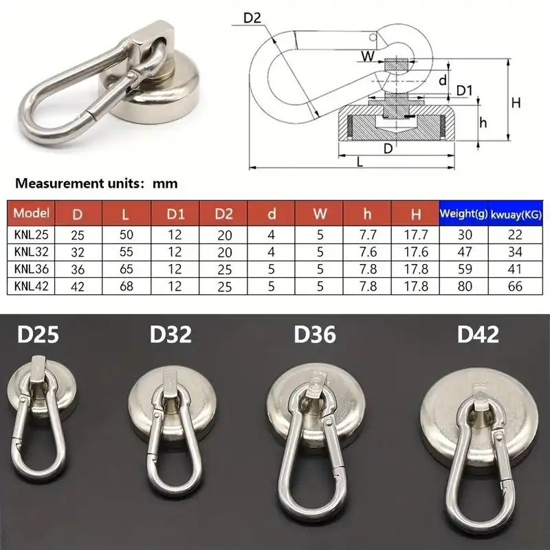 Magneettikoukku, 1 kpl, D36 Bestseller