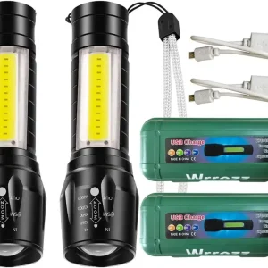 Wrrozz LED USB Mini taskulamppu, 2 kpl. Tarjoushinta