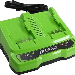 Viimeinen Mahdollisuus Kaksoispistorasialaturi Greenworks, 24V 2A, G24X2UC2 - 2931907