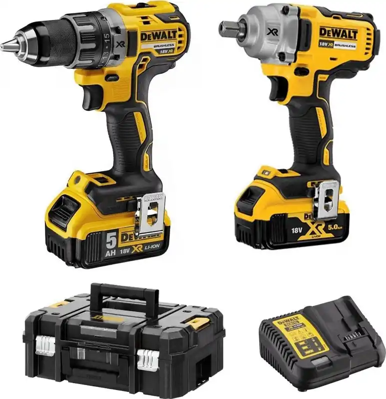 Työkalusarja Dewalt Combo XR 18V DCD791 + DCF894 + 2x5.0Ah Li-Ion (DCK2077P2T-QW) Alennettu Hinta