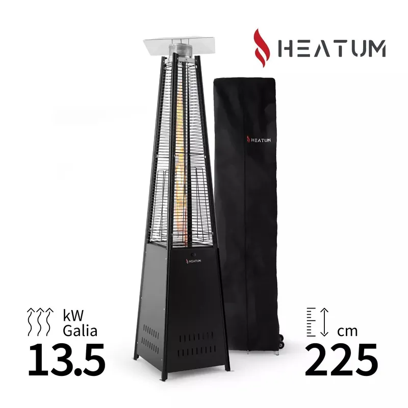 Tarjous Kaasulämmitin Pyramidi Heatum Atena, musta
