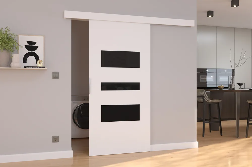 ADRK Furniture Cento 106 -liukuovi, valkoinen Uusi Malli