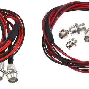 Valkoiset LED-valot, 5 mm punainen, 2 kpl. 3 mm sininen, pituus 72 cm Merkkituote
