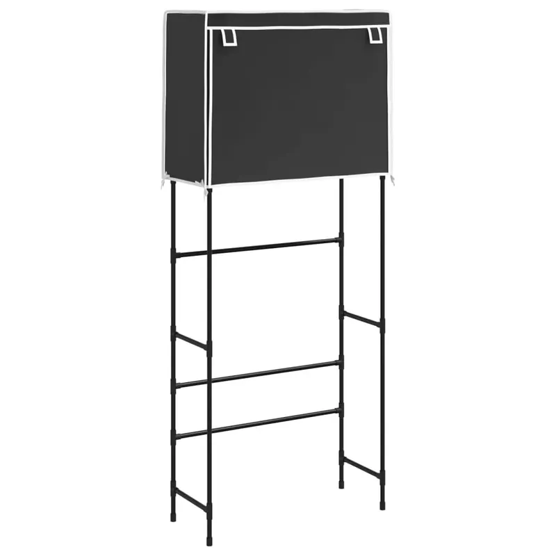 vidaXL Säilytyshylly pesukoneen ylle 2 tasoa musta 71x29,5x170,5 cm Tilaa Nyt