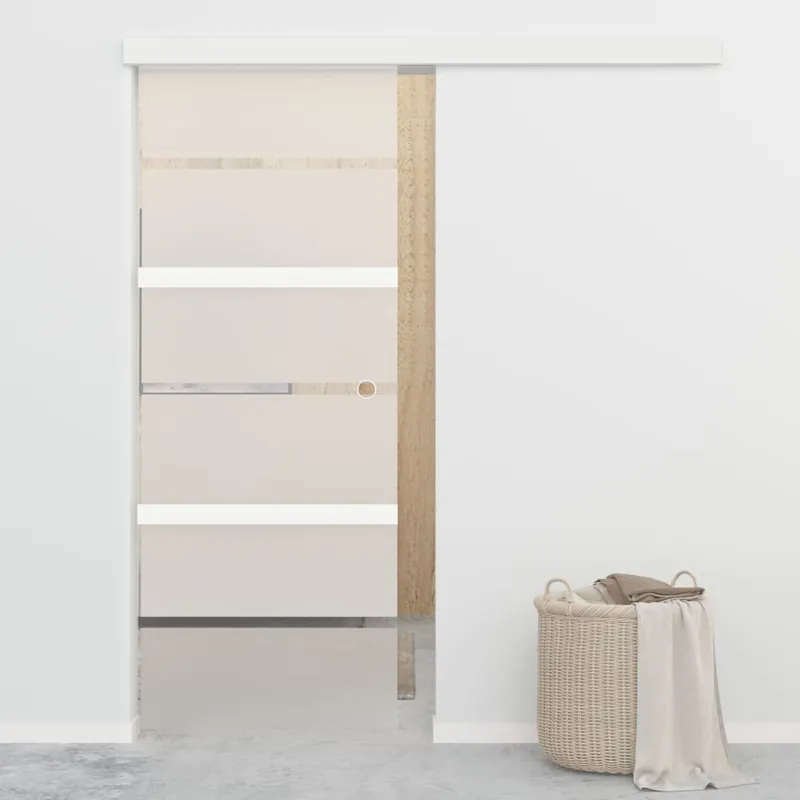 vidaXL Liukuovi ESG-lasi ja alumiini 76x205 cm hopea Osta Tänään