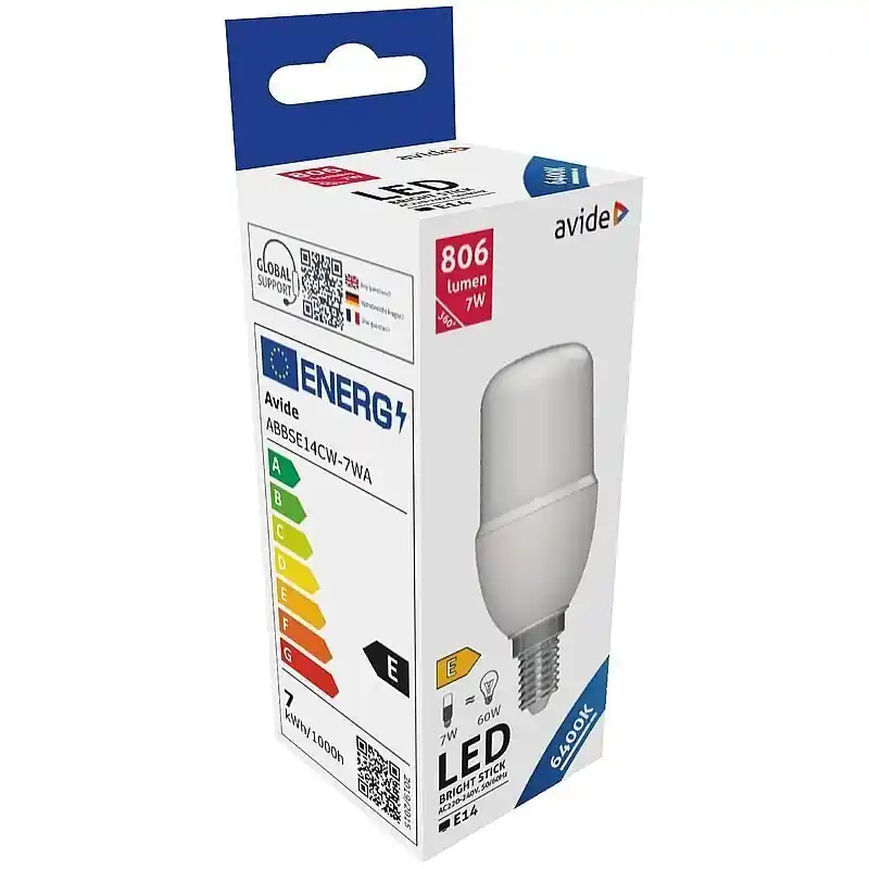 Aito LED-lamppu Avide 7W T37 E14 6400K