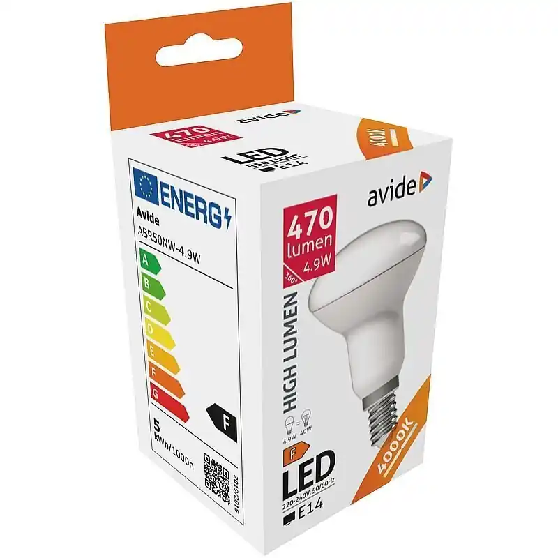 Tarjous Avide LED-lamppu 4,9W E14 R50 4000K