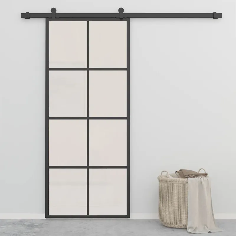 vidaXL Liukuovi alumiini ja ESG-lasi 90x205 cm musta Eniten Myyty