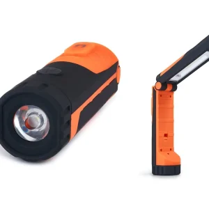 3in1 LED taskulamppu 3W COB + 1W LED, kylmä valkoinen (6000K), paristokäyttöinen 3xAA Kampanjahinta