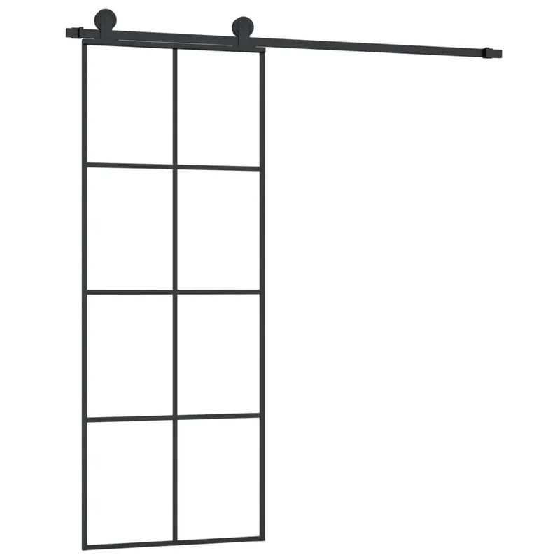 Aito Liukuovi asennustarvikkeilla 76x205 cm ESG lasi ja alumiini