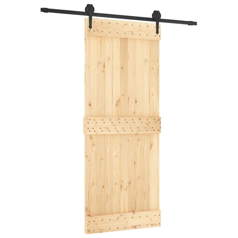 Liukuovi asennustarvikkeineen 85x210 cm täysi mänty Halpa