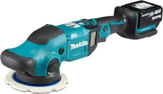 Langaton harjaton random orbit kiillotuskone Makita Polerka DPO600RTE, 18V, akulla ilman laturia Kausialennus