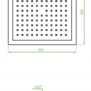 Viikonlopputarjous Suihkukaukalo 22 x 22 mm musta neliönmuotoinen slim