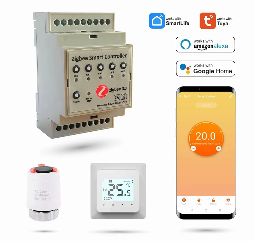 Lattialämmityssetti Tuya Zigbee, 10 osaa Alennettu Hinta