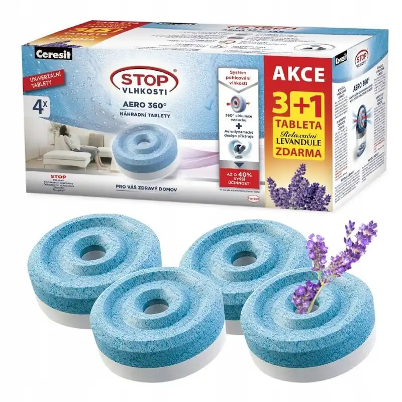4x imukykyinen Ceresit tabletti 450g 1x laventeli 3x tavallinen, 4x "Ceresit" absorbuojanti tabletė 450g 1x levanda 3x paprastoji Turvallinen Maksu