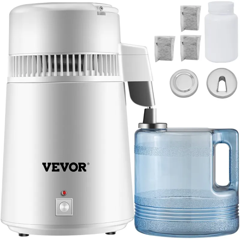 Alkuperäinen Ammattimainen veden tislaaja Vevor, 4 L, 750W, 1,2-2 L/H