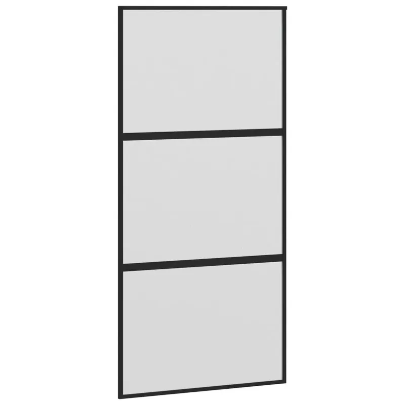 Viikonlopputarjous Liukuovi musta 102,5x205cm lasi ja alumiini 155200