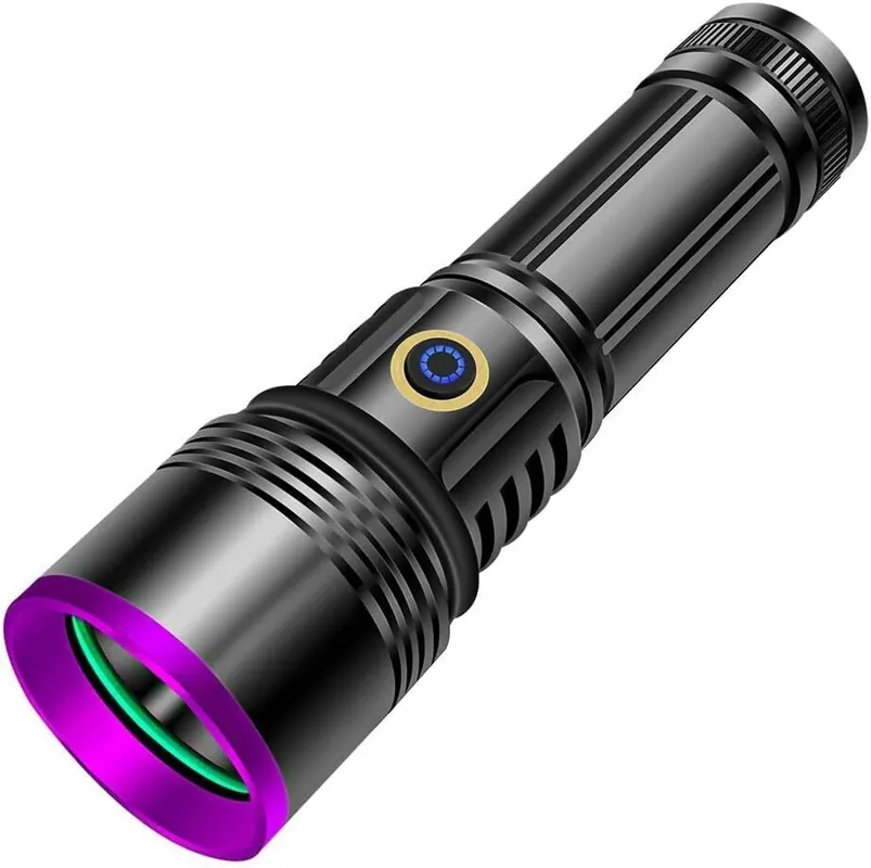 30 W 365 nm UV-taskulamppu USB-ladattava UV-valo Tehokas musta valo taskulamppu lemmikkieläinten virtsan havaitsemiseen, hartsikovettuva, mineraalit, veri Osta Verkossa