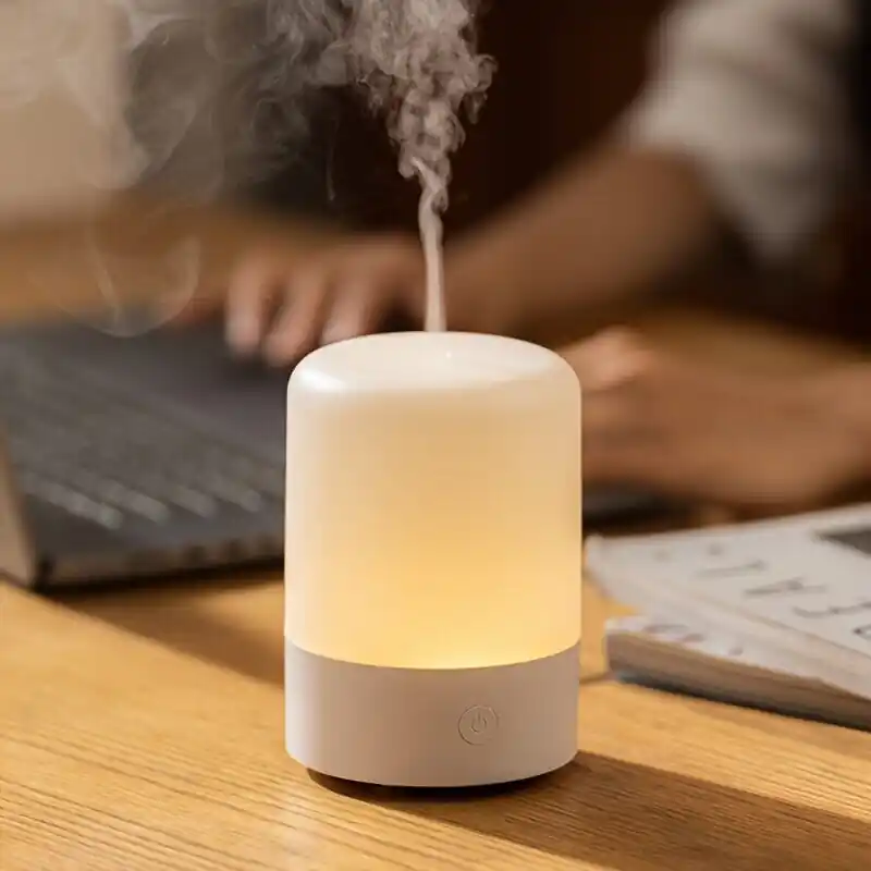 120ml Kannettava Aromadiffuusori ja Kosteuttaja - Mini Eteerinen Öljy Ilmanpuhdistin Värikkäillä Valoilla, DQ712 Poisto