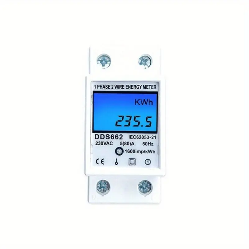 1 kpl AC220V Yksivaiheinen Energia Mittari DIN-kisko LCD Digitaalinen Monitoiminen Sähkömittari, DDS667 220V Kampanjahinta