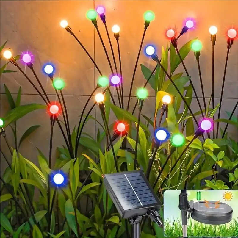 6 LED Tulikärpänen Aurinkopuutarhavalot, Uusi Päivitetty, Daugiaspalvis Nopea Toimitus