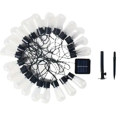 Viikonlopputarjous S14 Retro Aurinkokäyttöiset LED-lamput, Ulkovalot Juhliin, 6,75 m / 22,15 pėdų 20 šviesos diodų