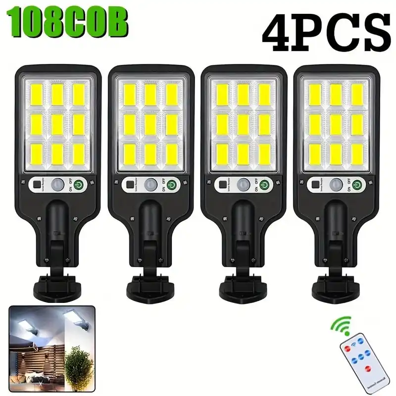 Viikonlopputarjous YUNNOVA 4kpl/8kpl Aurinko Katuvalot Ulkona 108COB LED