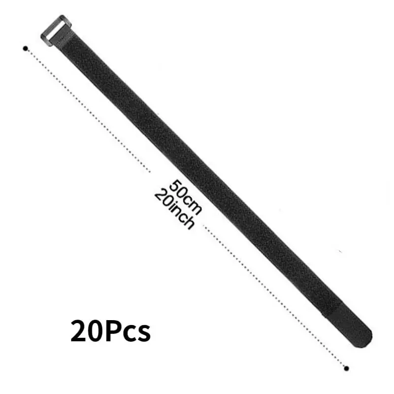 10kpl/20kpl Nylon Koukku & Silmukka Hihna Kaapeli Kestävä, 50 cm / 20 colių Aito