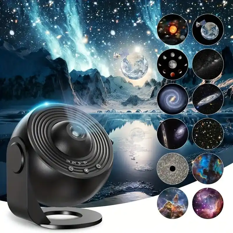 Tähtiprojektori Yövalo - Galaksi Planetaario USB RGB Valo, Juoda Suoraan Valmistajalta