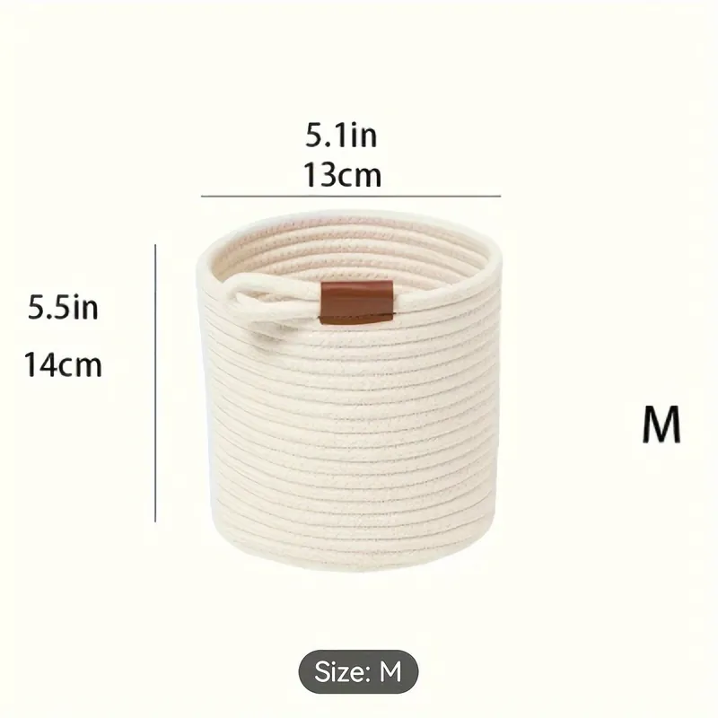 Ajankohtainen Punottu kori pyöreä, M