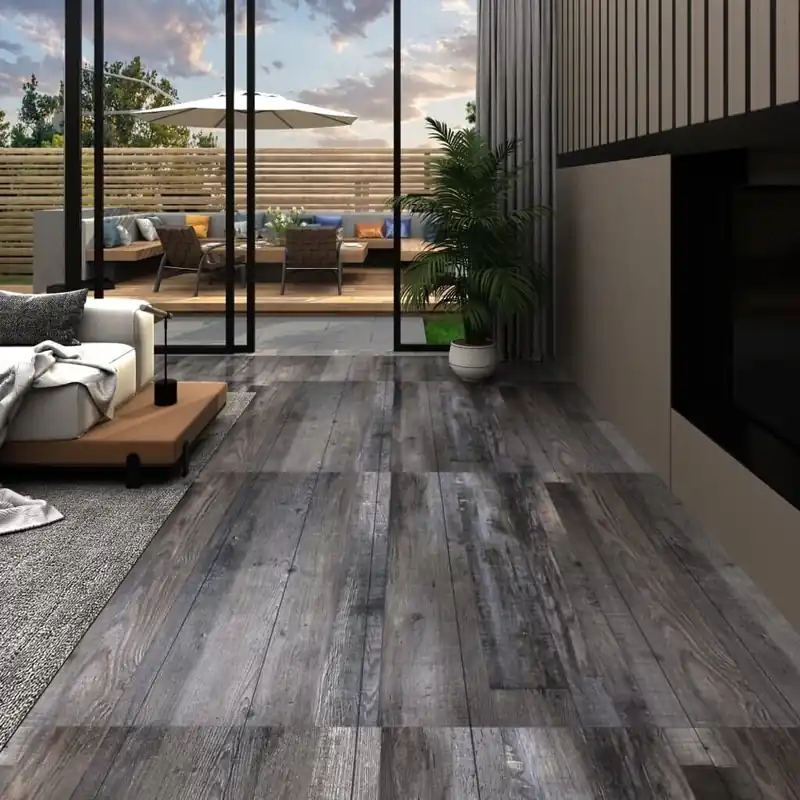 Eniten Myyty PVC lattialankku ei-itsekiinnittyvä 5,26 m² 2 mm teollinen puu