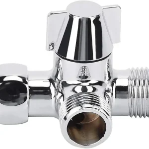 Water Diverter -liitin - G1/2" suihku, kolmisuuntainen T-muotoinen sovitin Vedensuuntaajan liitin wc-bidet-vedenerotin kotiin Hotellin kylpyhuone Päivän Tarjous