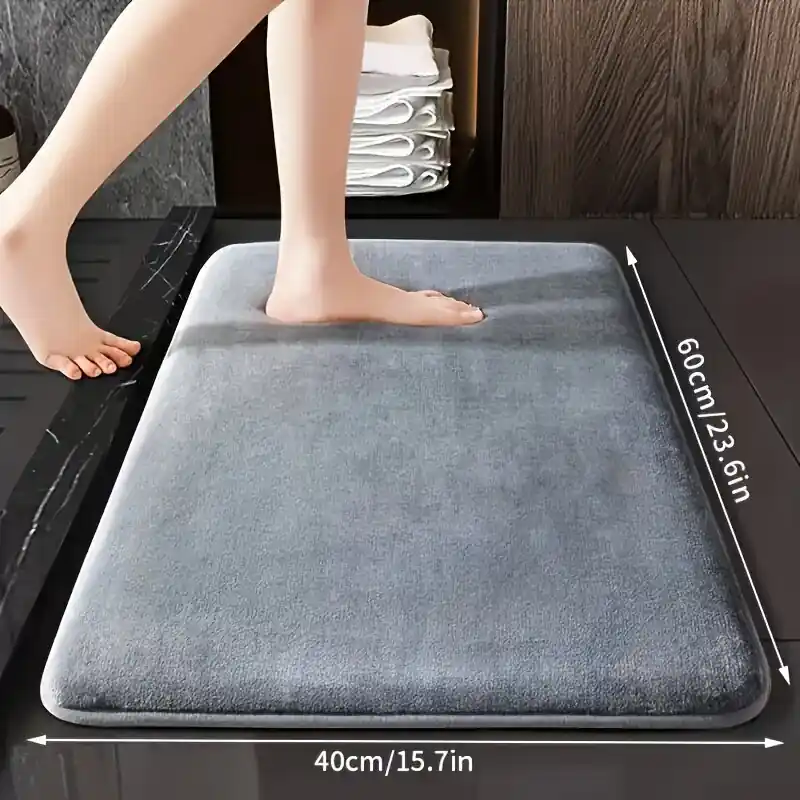 Ylellinen Memory Foam Kylpymatto, Pehmeä Liukumaton Nopeasti Kuivuva Matto, Tamsiai pilka Edullinen Hinta