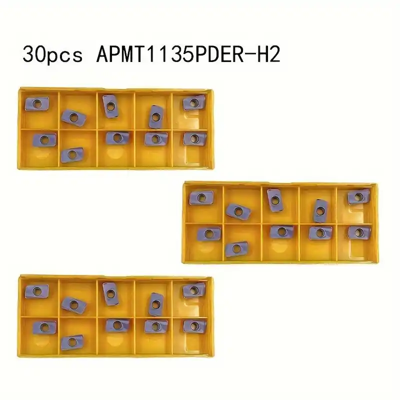 10-100kpl APMT1135PDER-H2 Kovu Metalliseos Jyrsinterät CNC-Terässorvaukseen, Korkea Lujuus ja Sitkeys, 30vnt APMT1135PDER-H2 Alennettu Hinta