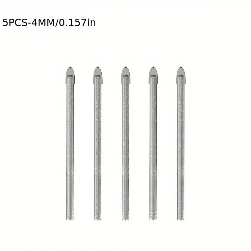 Eniten Myyty 4/6/7-osaiset Karbidikolmio Poranteräsarja Laatoille ja Lasille, 4mm-5vnt