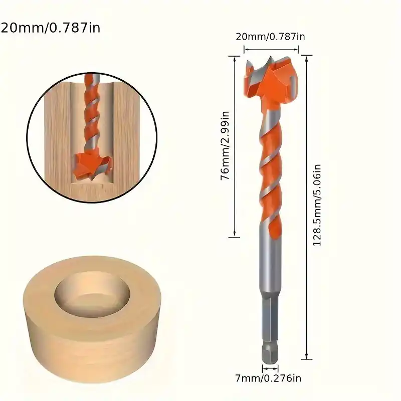 16-25mm Karbidi Puuntyöstö Ruuvitalttapora Setti, Päivitetty Seos, Kuusikulmainen Kahva, 20mm-1vnt Merkkituote