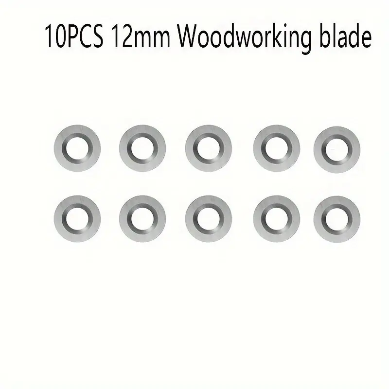 10kpl 8.9mm 12mm 16mm pyöreä kovametalli terä vaihtoruuvilla sopii täysikokoisiin puuntyöstösorviin., 10vnt 12mm Sertifioitu