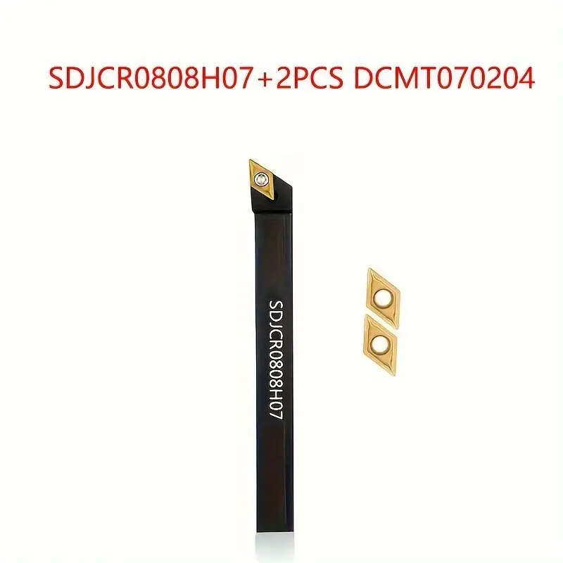 5-osainen karbidisorvaustyökalupidin sarja lisäosilla, SDJCR0808H07+2PCS DCMT070204 Tukkuhinta