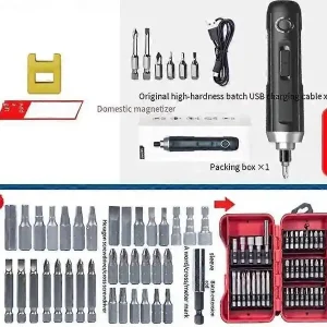 Alkuperäinen Sähköruuvitaltta 25in1 -ruuvitaltta Aseta 3,6 V litium -ioni -akun sähkö ilman harjoja. DL667001B 33pcs -sarja