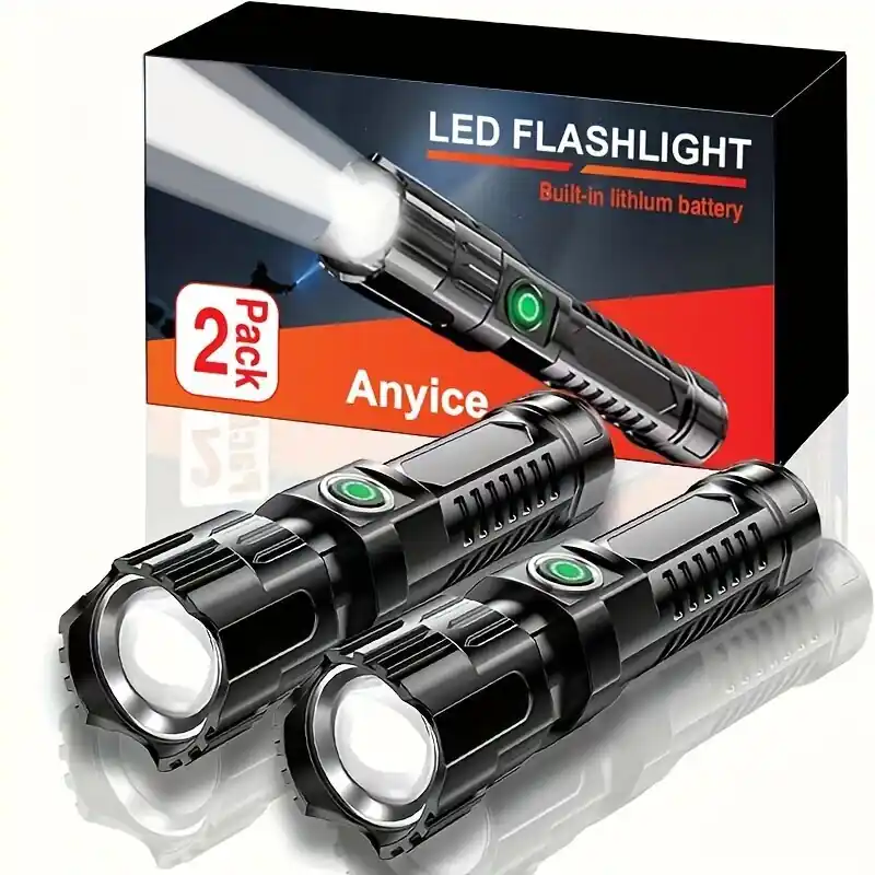 Taskulamppu LED ladattava, 2vnt Päivän Tarjous
