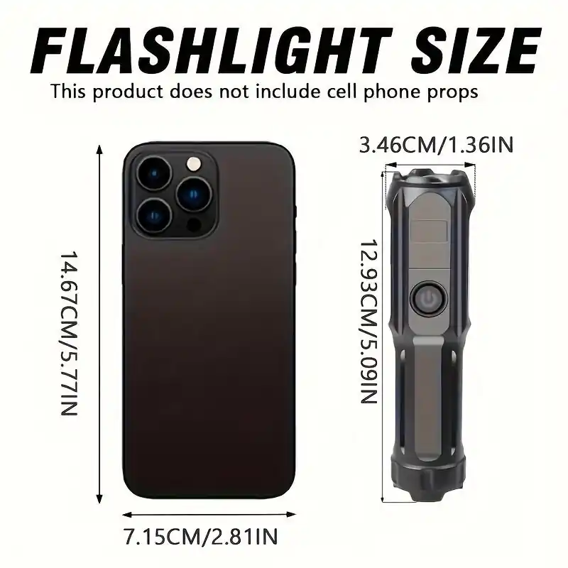 Tarjoushinta Led taskulamppu ladattava, 1200 mAh