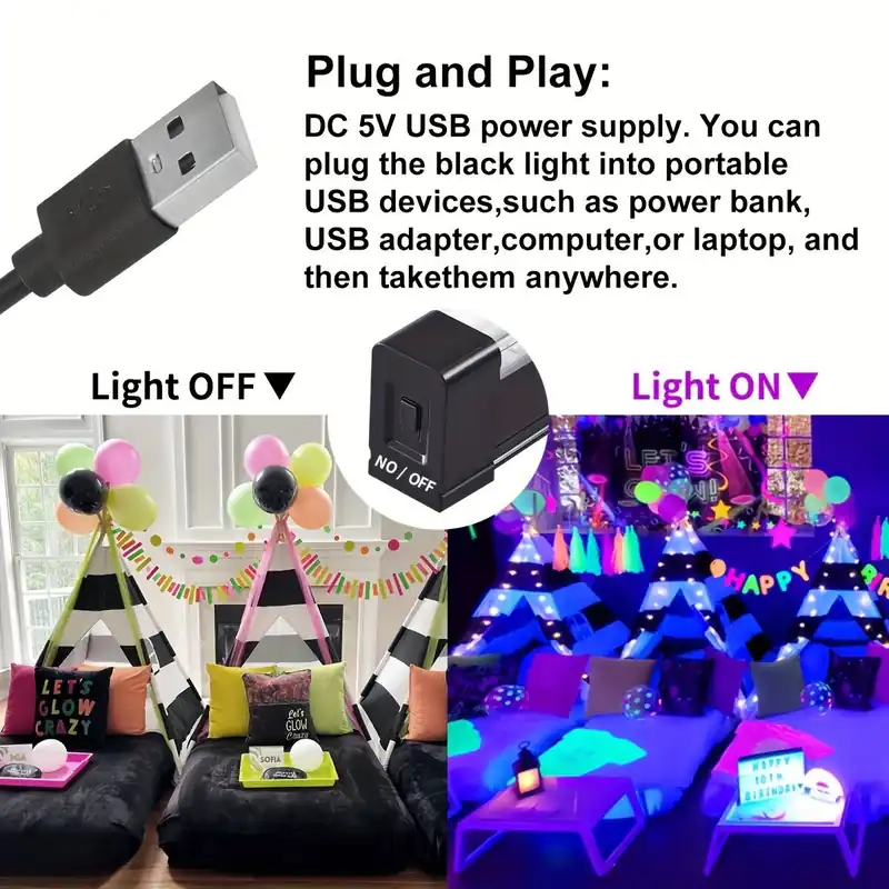 Vain Tänään USB-virtalähde valolistat juhliin, 3-2 komplektas