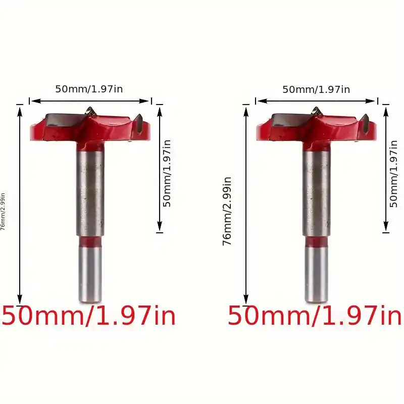 Viikonlopputarjous 2 kpl Kovametalliporanteräsarja puutöihin, 50 mm medžio apdirbimo grąžtas 2 vnt