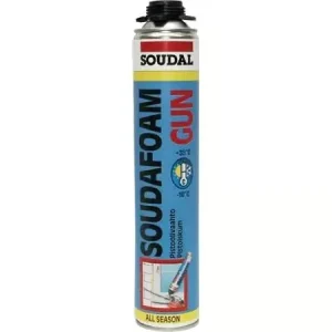 SOUDAL Soudafoam SMX® NBS pistoolivaahto 750ml, yksikomponenttinen polyuretaanivaahto käyttövalmis. Edullinen