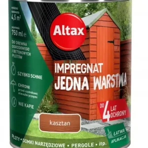 Alennettu Hinta Impregnoi yksi kerros puu- ja betonille kastanja 0,75l