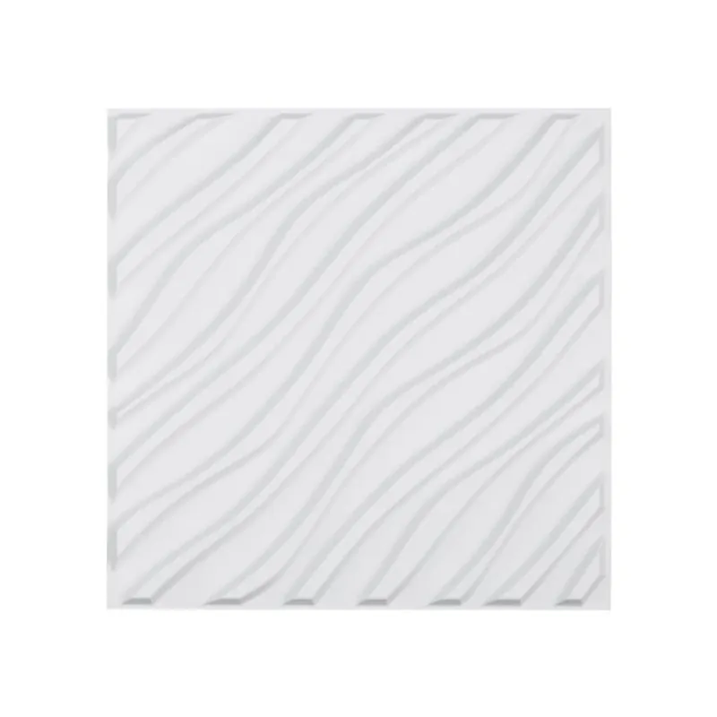 3D-Seinäpaneelit 12 kpl, 19,7 x 19,7 tuuman PVC, 32 Neliöjalan peittoaalto, Mattapintainen Valkoinen Alennettu
