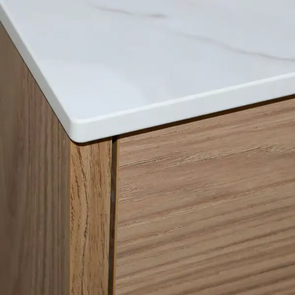 Ajankohtainen HPL-kylpyhuoneen työtaso 100 cm kaapille 100.5x35.5cm Calacatta (K551SU)