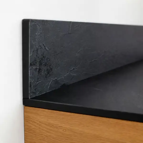 Aito HPL-kylpyhuoneen työtaso 120 cm kaapille 121x46 cm musta 30 cm levyllä